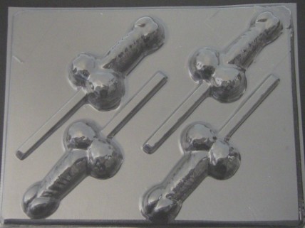 207x 3.5 Inch Penis Chocolate or Hard Candy Lollipop Mold